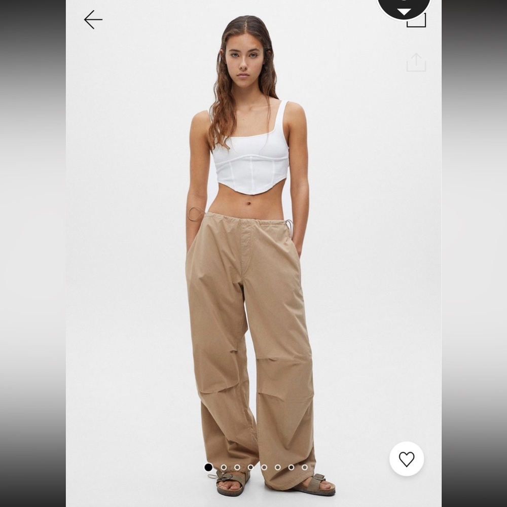 Pull and bear loose fit parachute pants